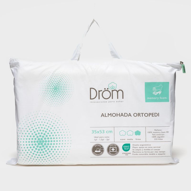 DROM - Almohada Viscolastica Ortopedi 50X70 Cm Drom