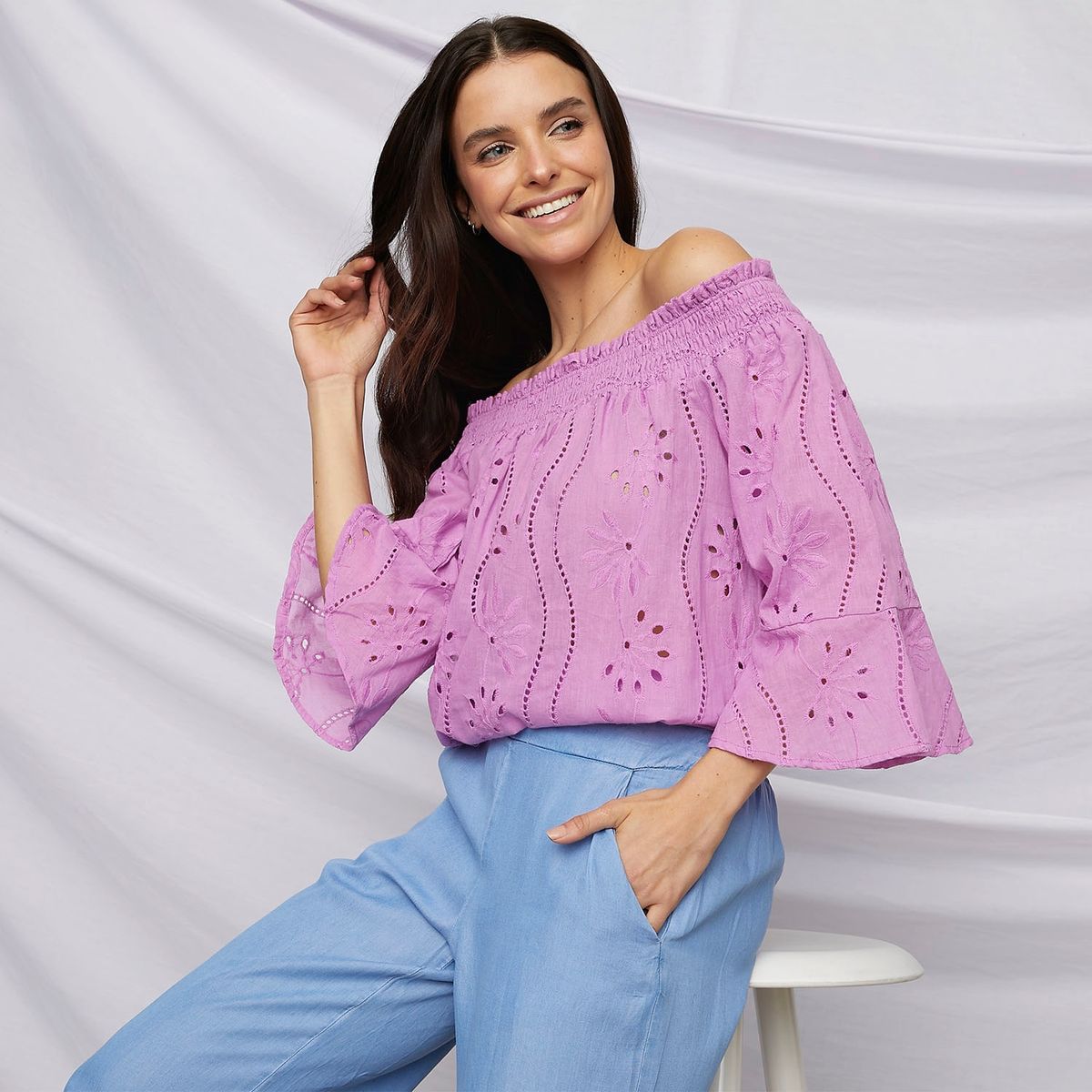 UNIVERSITY CLUB - Blusa Manga Larga Algodón Mujer University Club