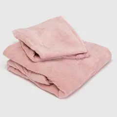 MICA - Set Turbante y Toalla Algodón Rosa