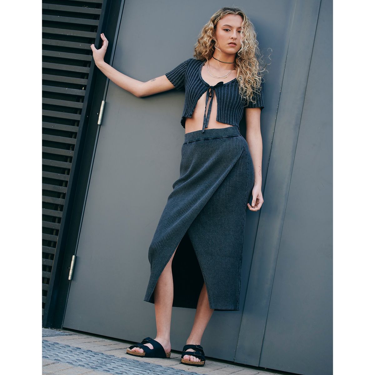 AMERICANINO - Falda Midi Algodón Mujer Americanino