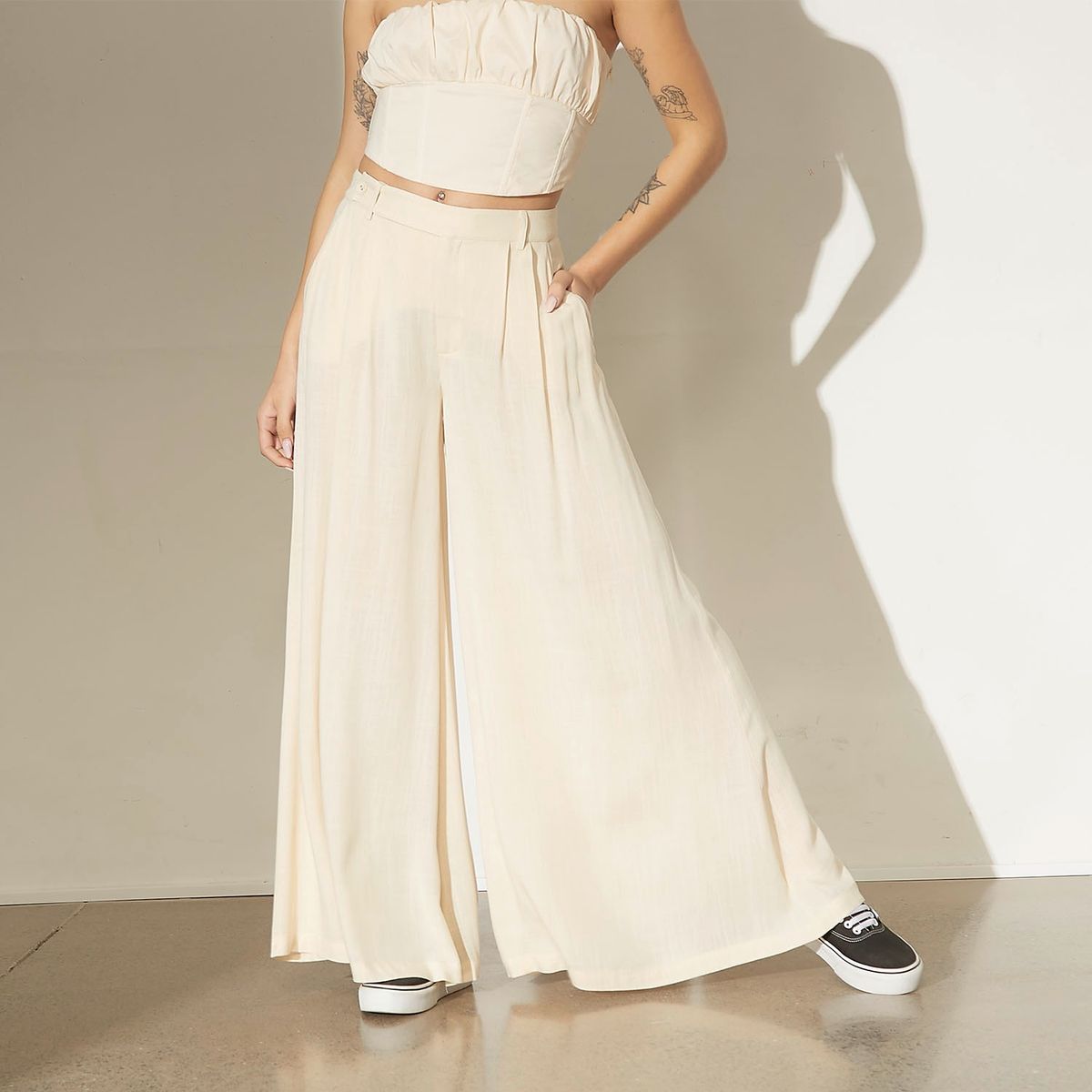 AMERICANINO - Pantalón Palazzo Mujer Americanino