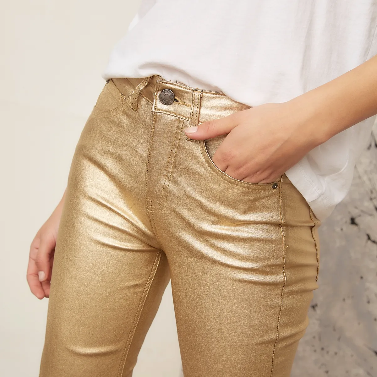 AMERICANINO - Pantalón Flare Tiro Alto Mujer Americanino