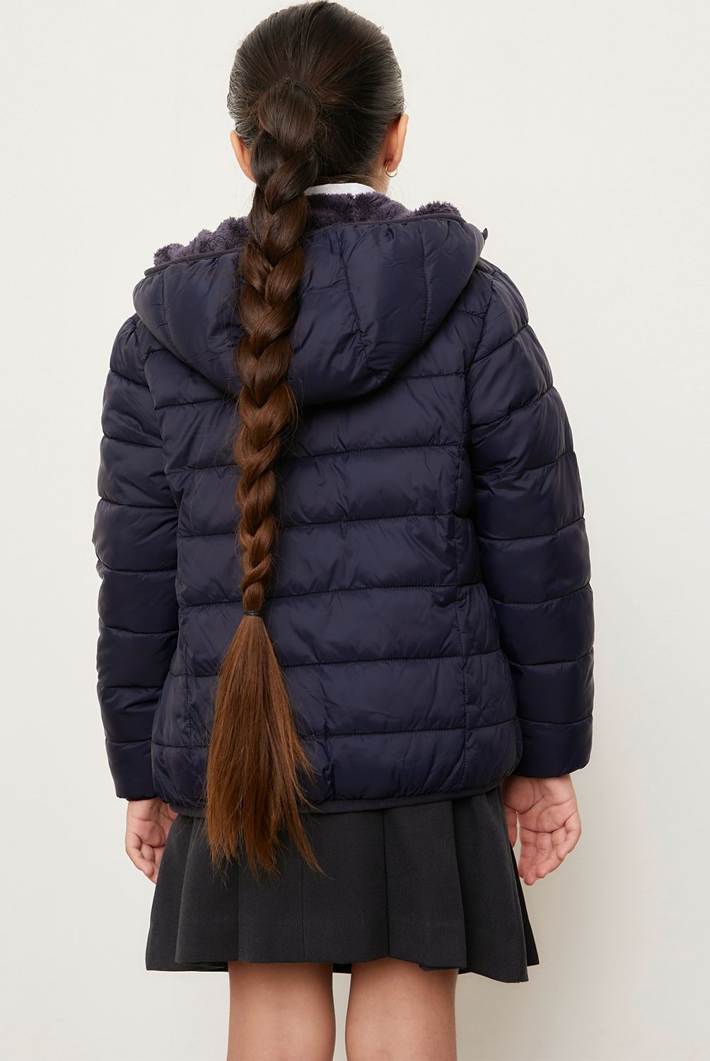 HOLLEY SKOOL - Parka Holley Casual Escolar Con Capucha Para Niña