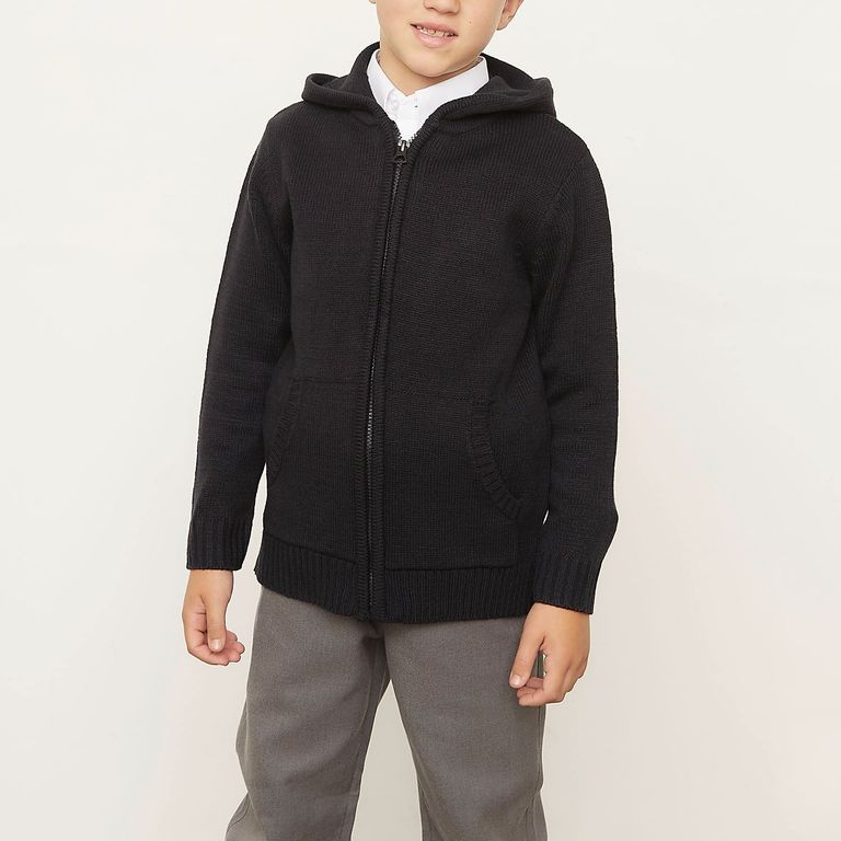 Sweater Con Gorro Escolar Niño