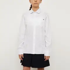 DOO AUSTRALIA - Blusa Casual Algodón Niña Manga Larga Blanca