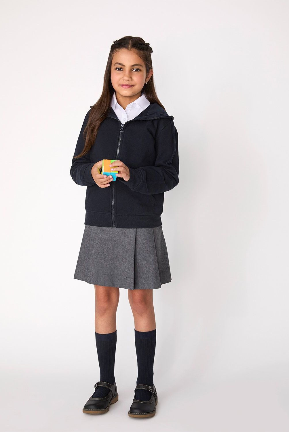 HOLLEY SKOOL - Polar Escolar Niña Holley Algodón con Cierre