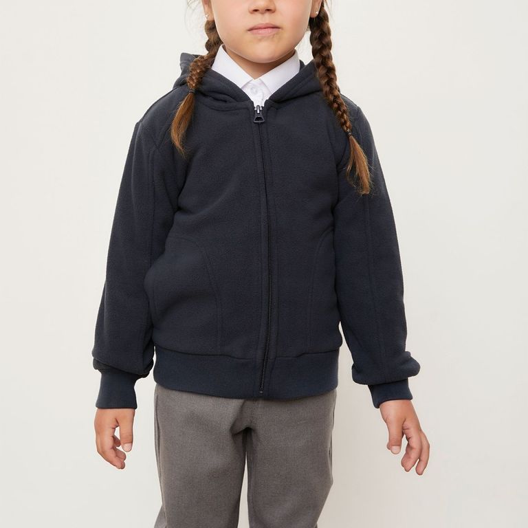 Polar Con Cierre y Gorro Escolar Niña