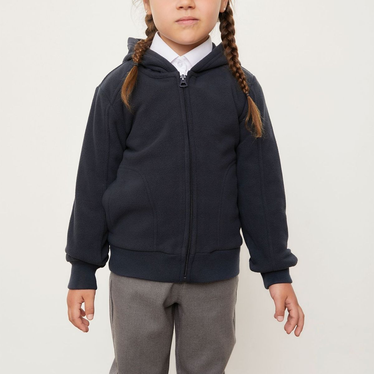 HOLLEY - Polar Con Cierre y Gorro Escolar Niña 