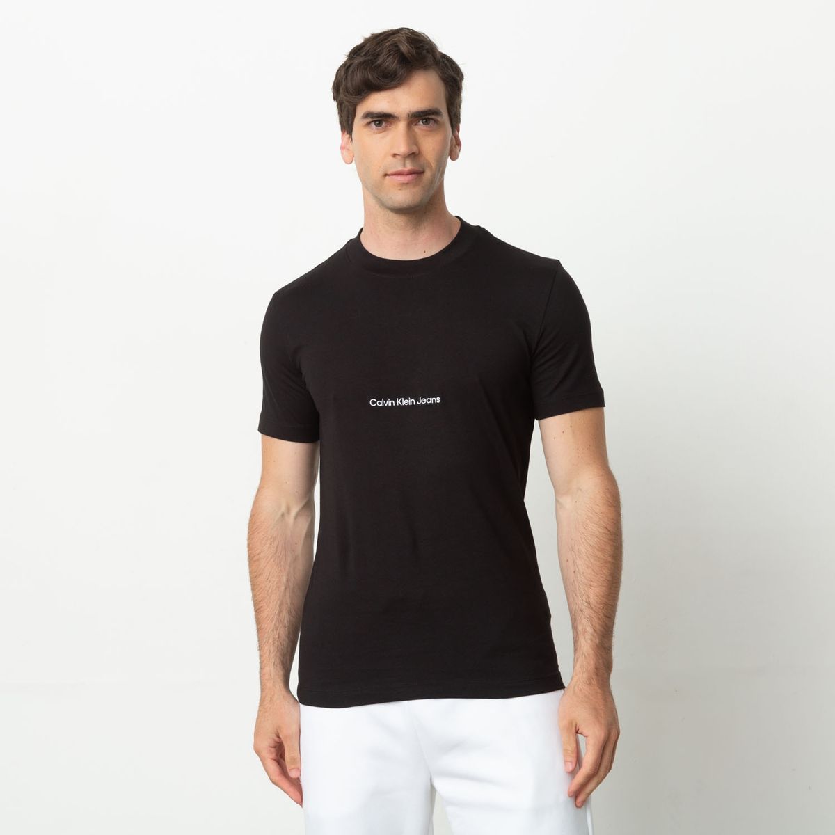 CALVIN KLEIN - Polera Manga Corta Slim Algodón Hombre Calvin Klein