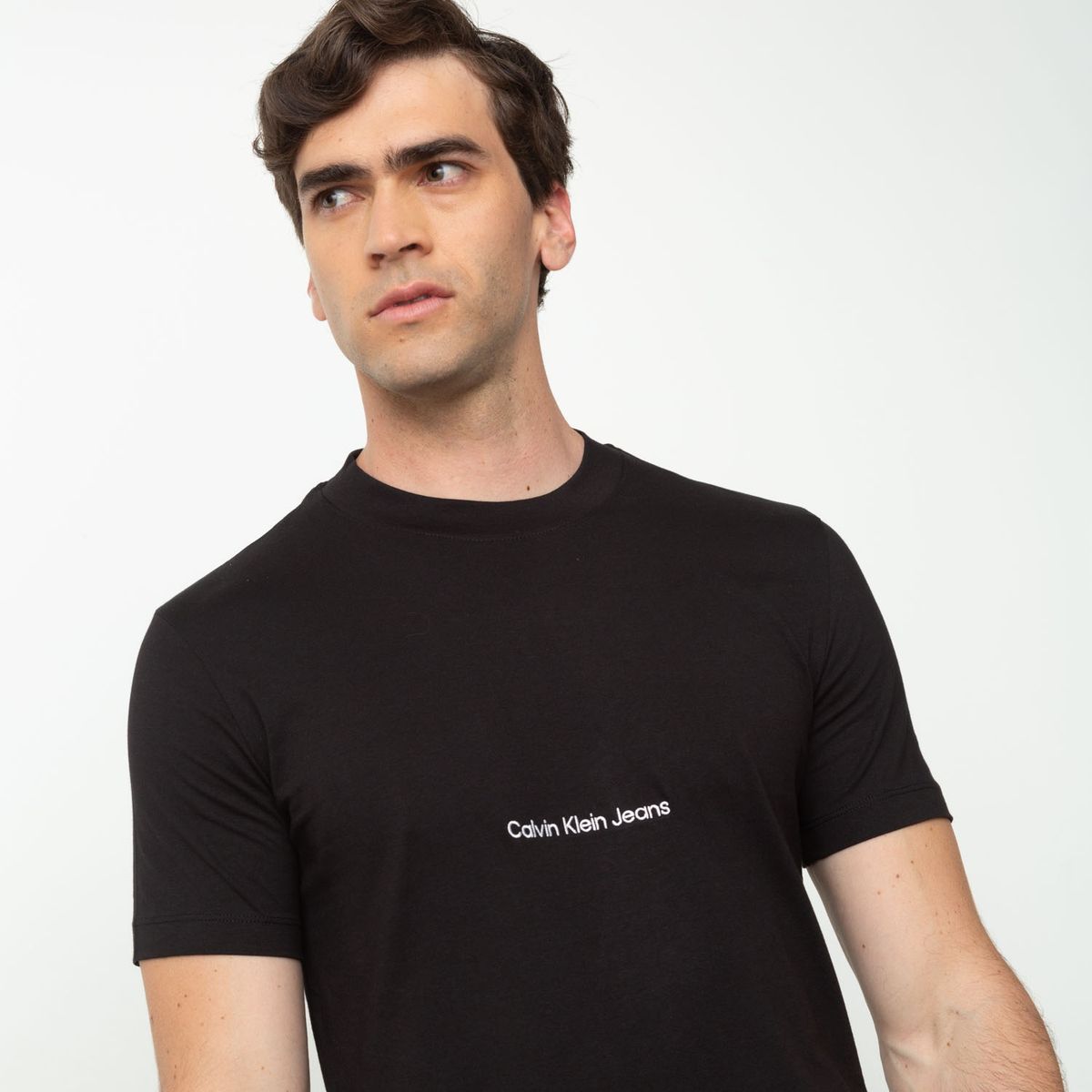 CALVIN KLEIN - Polera Manga Corta Slim Algodón Hombre Calvin Klein