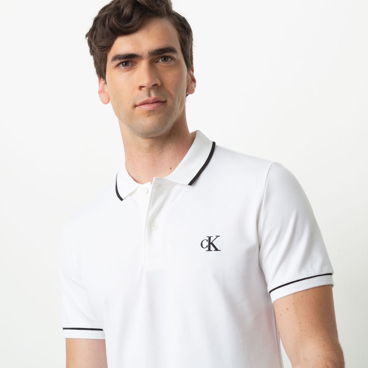 CALVIN KLEIN - Polera Manga Corta Slim Hombre Calvin Klein