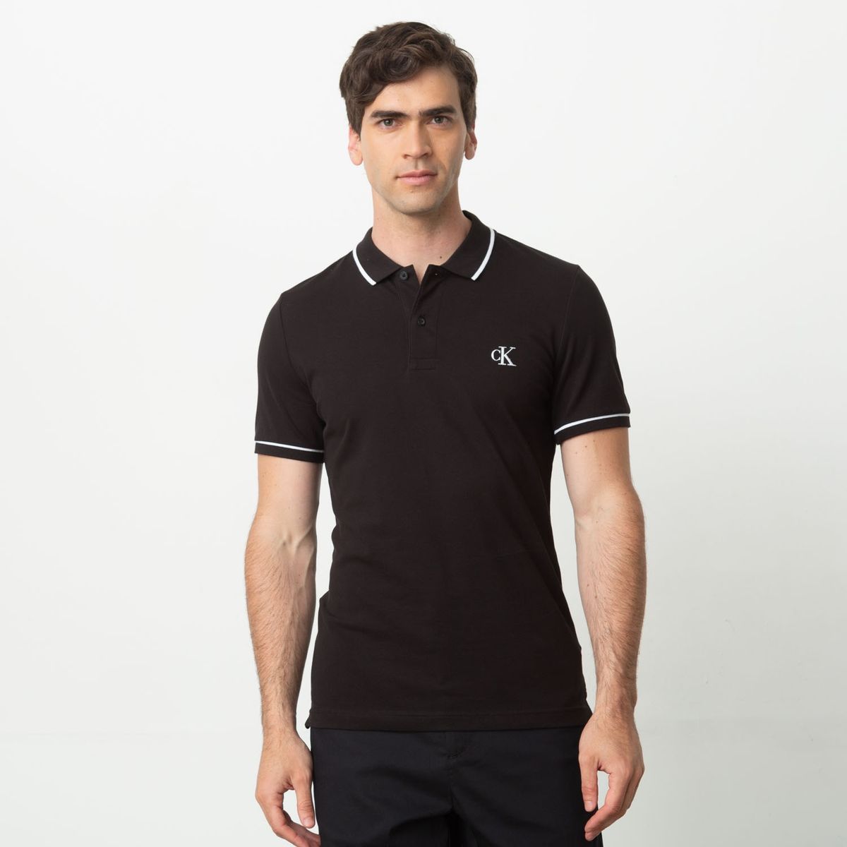 CALVIN KLEIN - Polera Manga Corta Slim Hombre Calvin Klein