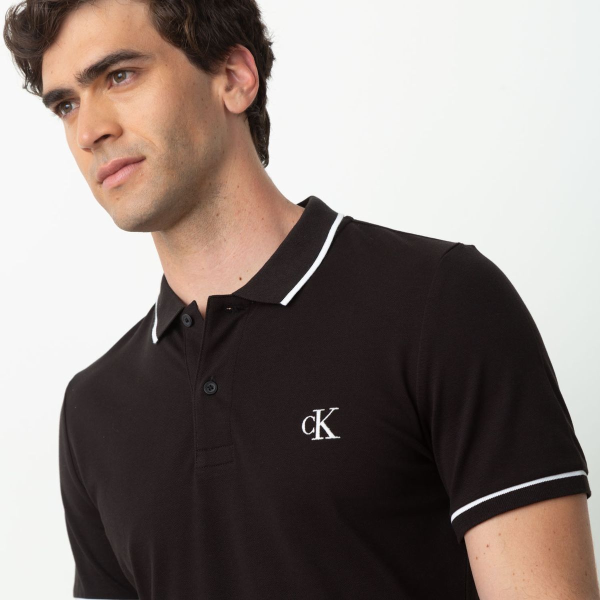 CALVIN KLEIN - Polera Manga Corta Slim Hombre Calvin Klein
