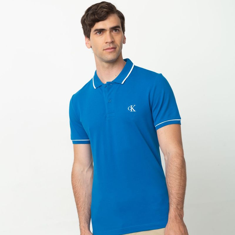 CALVIN KLEIN - Polera Manga Corta Slim Hombre Calvin Klein