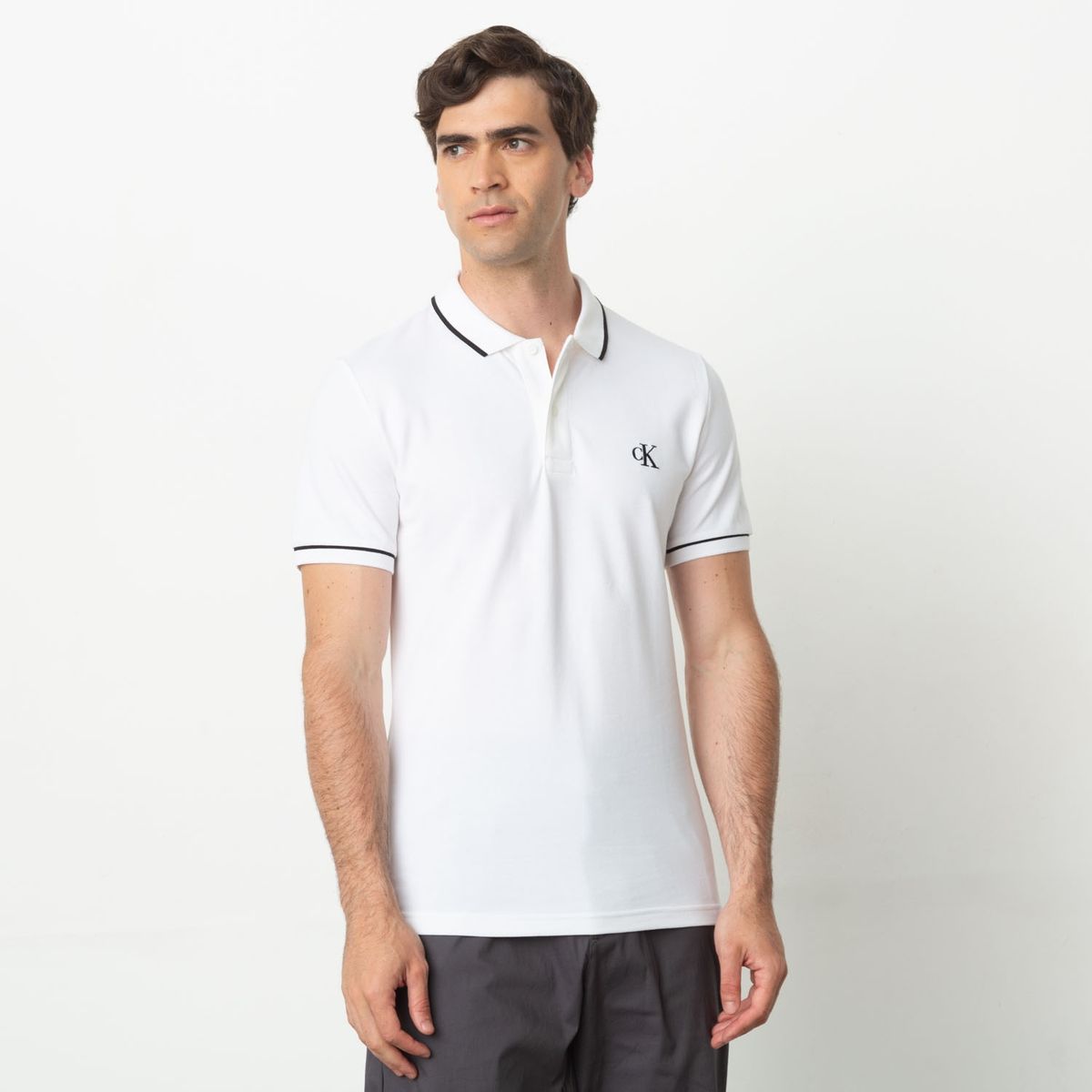 CALVIN KLEIN - Polera Manga Corta Slim Hombre Calvin Klein