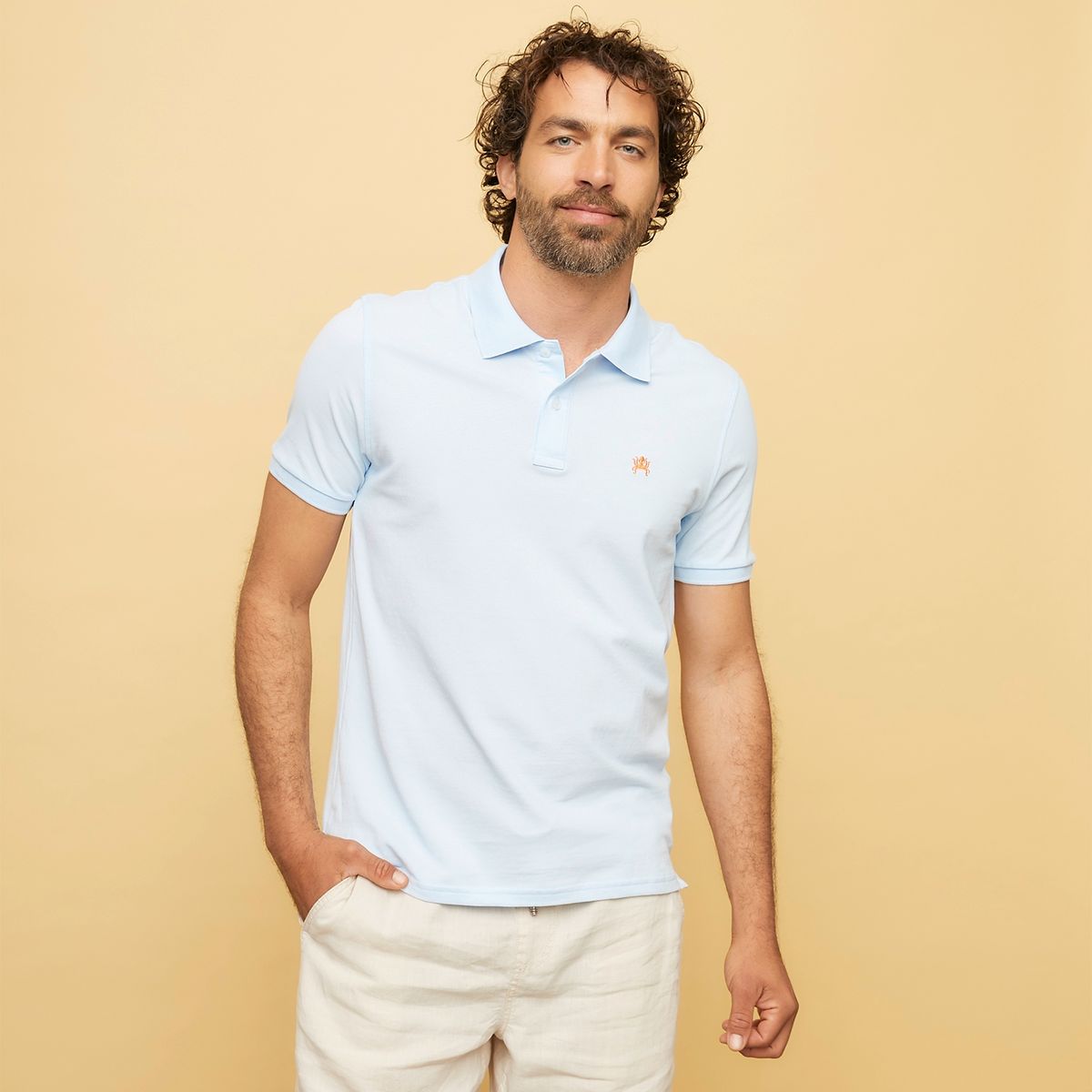 CASCAIS - Polera Manga Corta Pique Algodón Prima Hombre Cascais