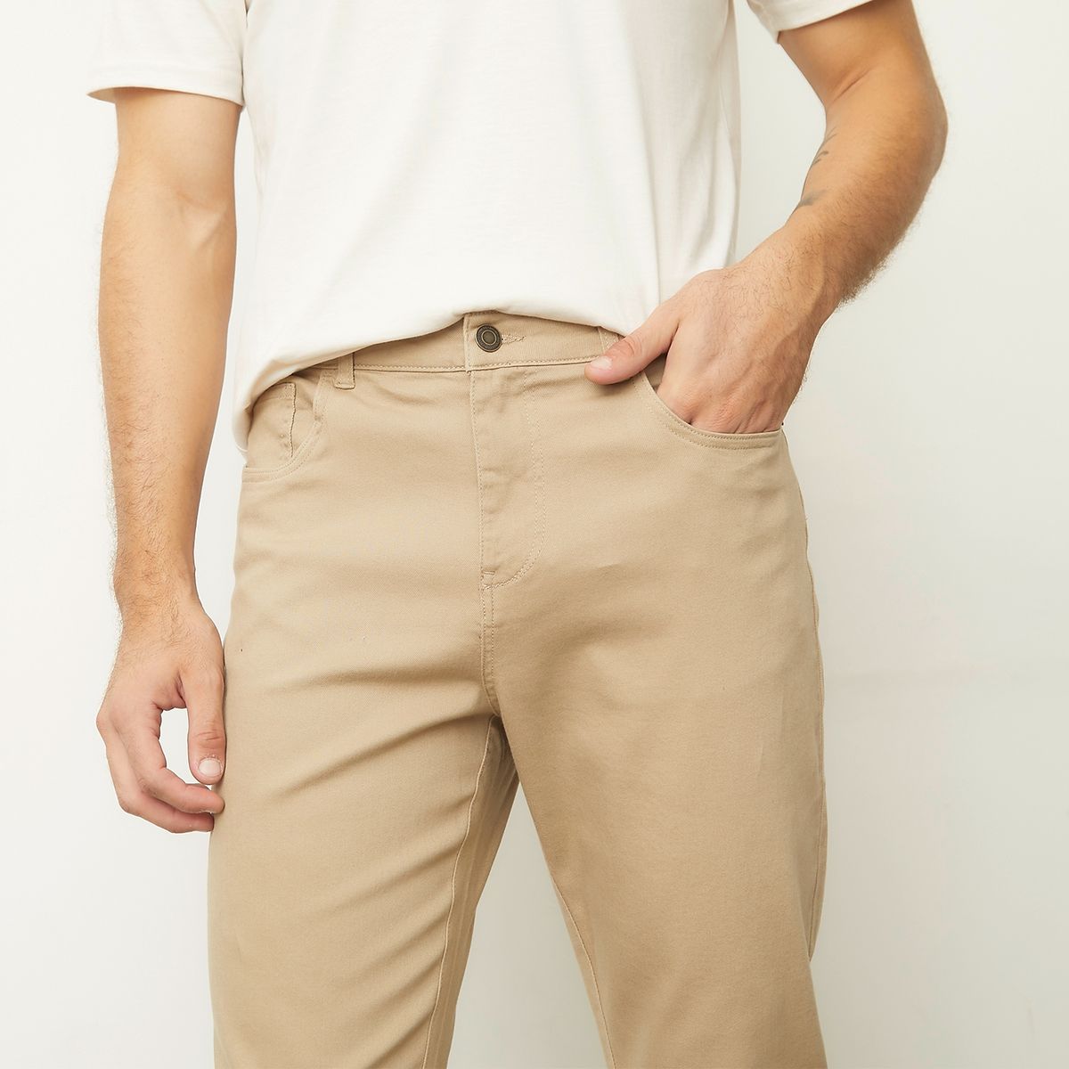 BASEMENT - Pantalón Chino 5 Bolsillos Slim Hombre Basement