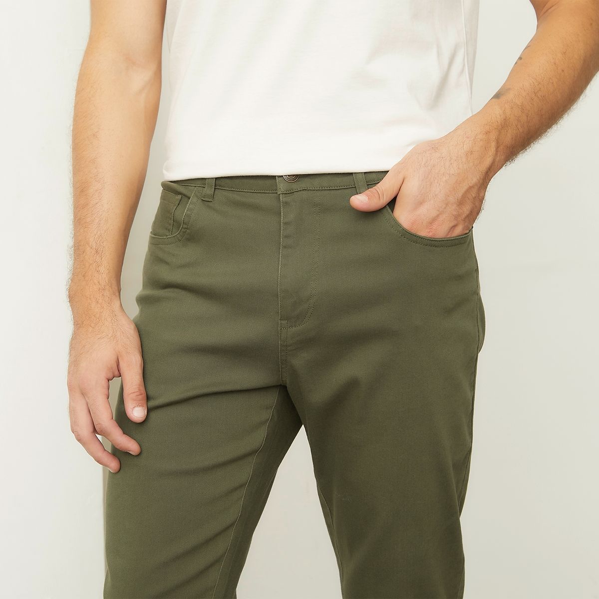 BASEMENT - Pantalón Chino 5 Bolsillos Slim Hombre Basement