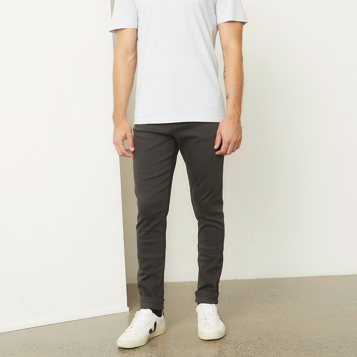 BASEMENT - Pantalón Chino 5 Bolsillos Slim Hombre Basement