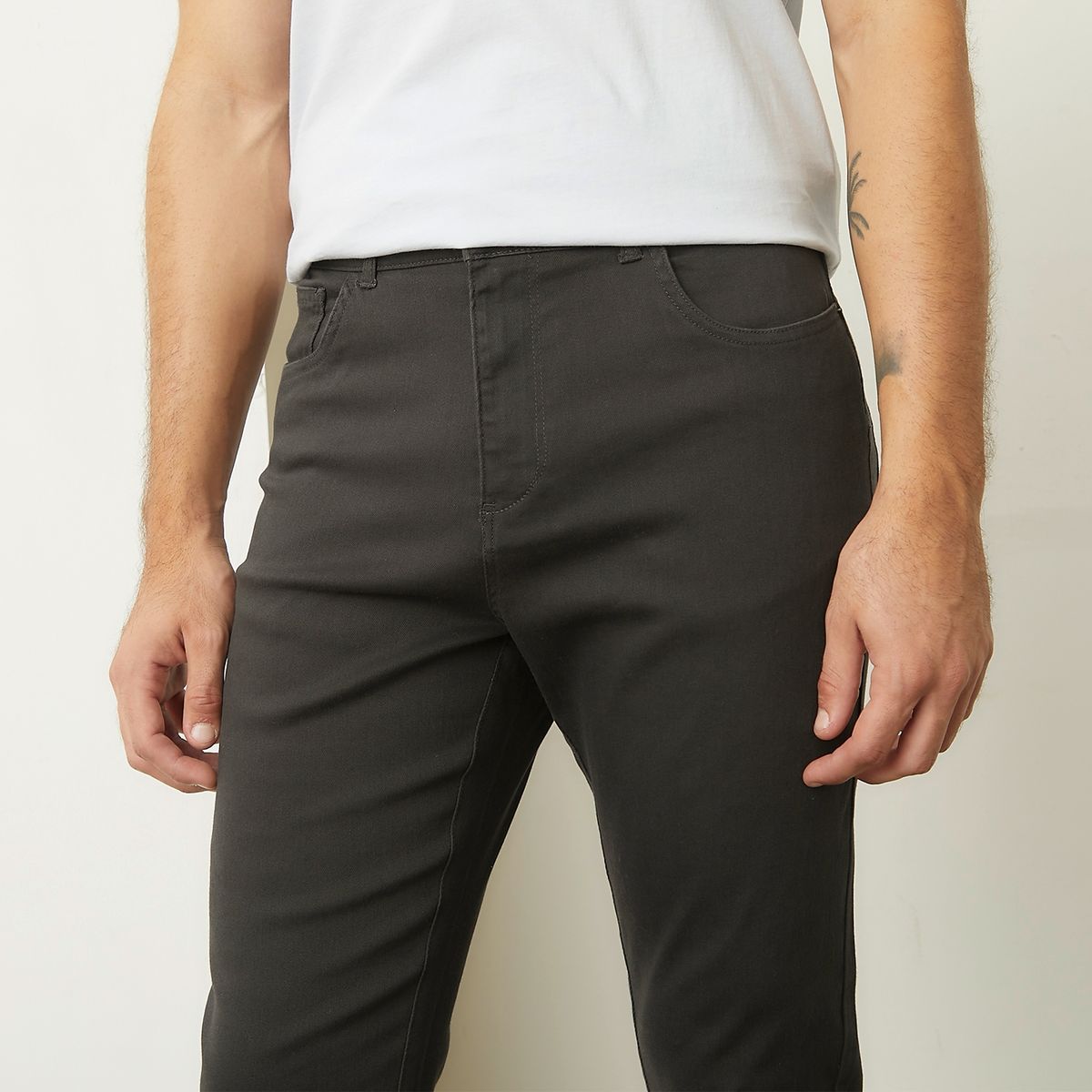 BASEMENT - Pantalón Chino 5 Bolsillos Slim Hombre Basement