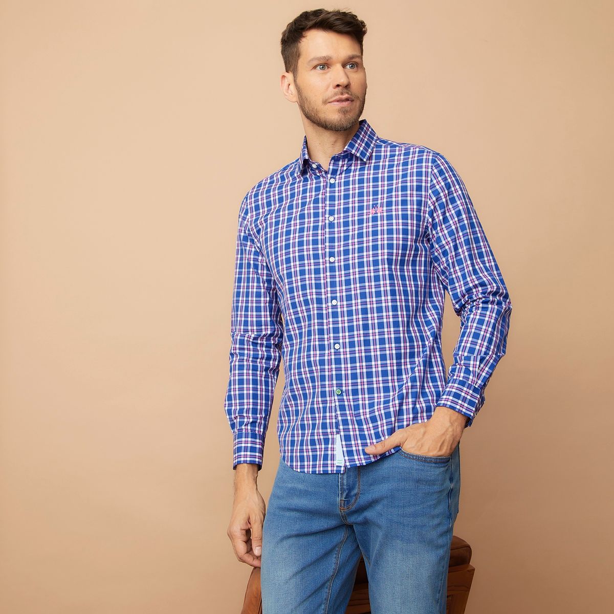 LA MARTINA - Camisa Manga Larga Casual Hombre La Martina