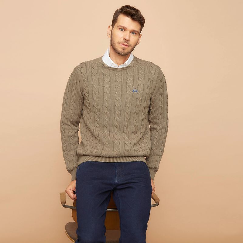 LA MARTINA - Sweater Hombre Sw Braid La Martina