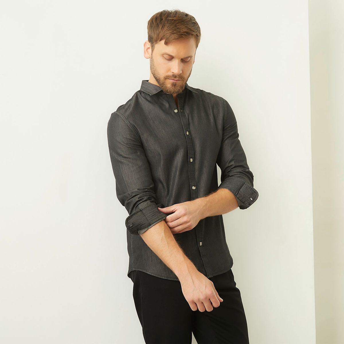BASEMENT - Camisa Casual Hombre Basement