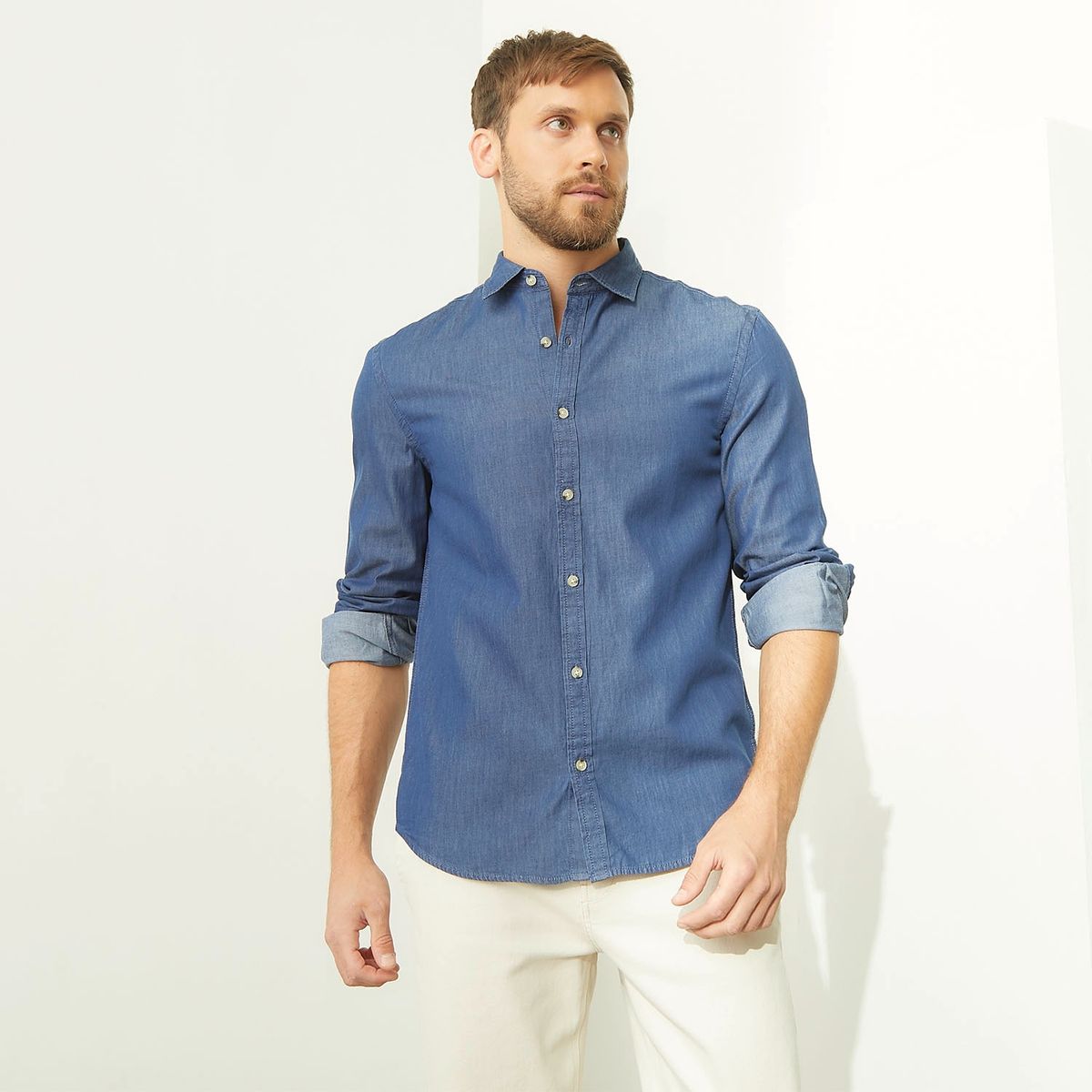 BASEMENT - Camisa Casual Hombre Basement