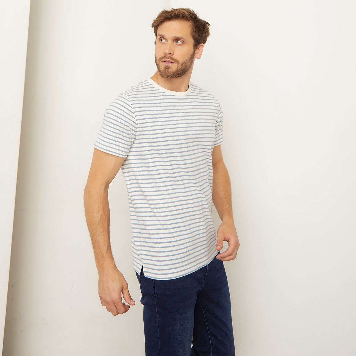 BASEMENT - Polera Manga Corta Algodón Cuello Redondo Hombre Basement