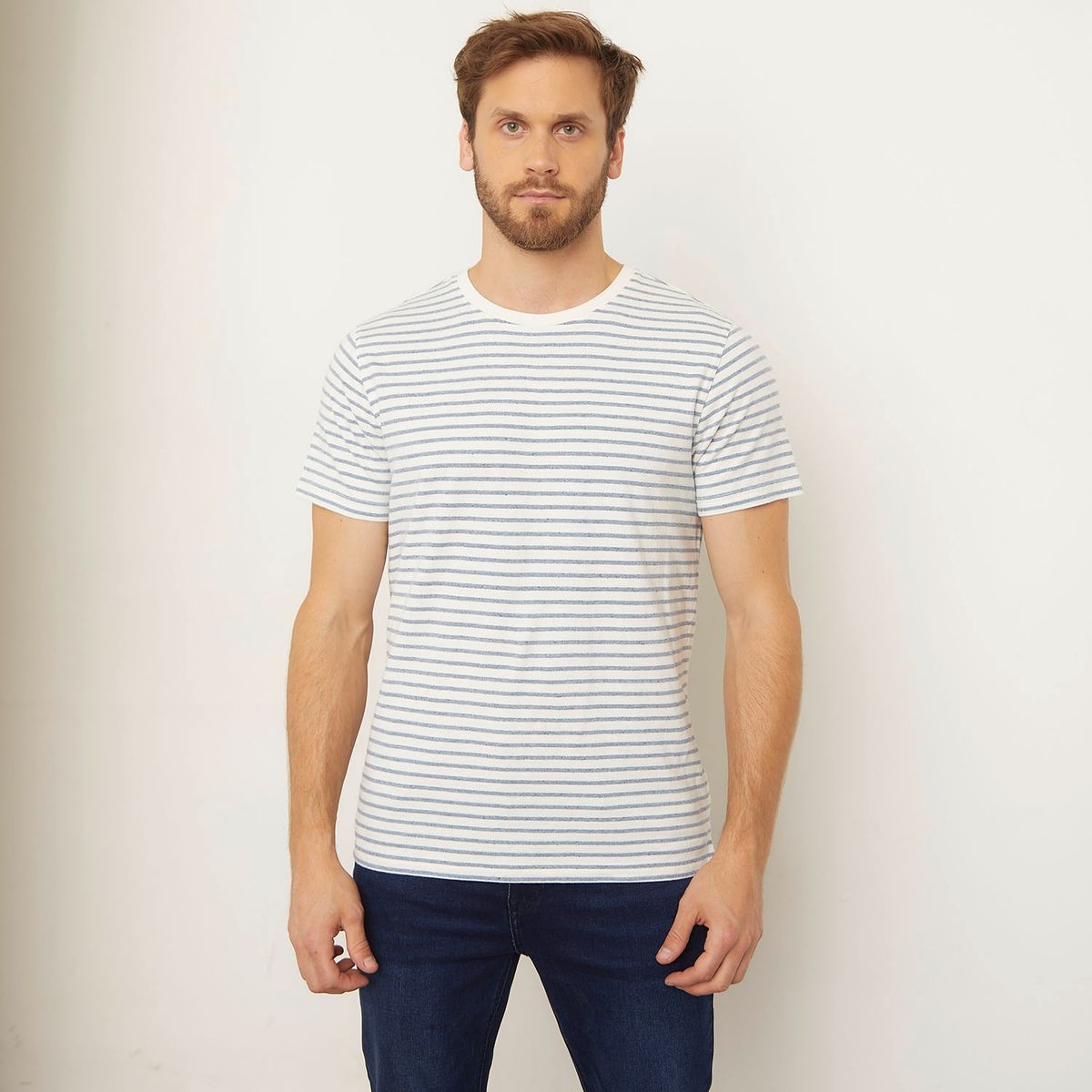 BASEMENT - Polera Manga Corta Algodón Cuello Redondo Hombre Basement