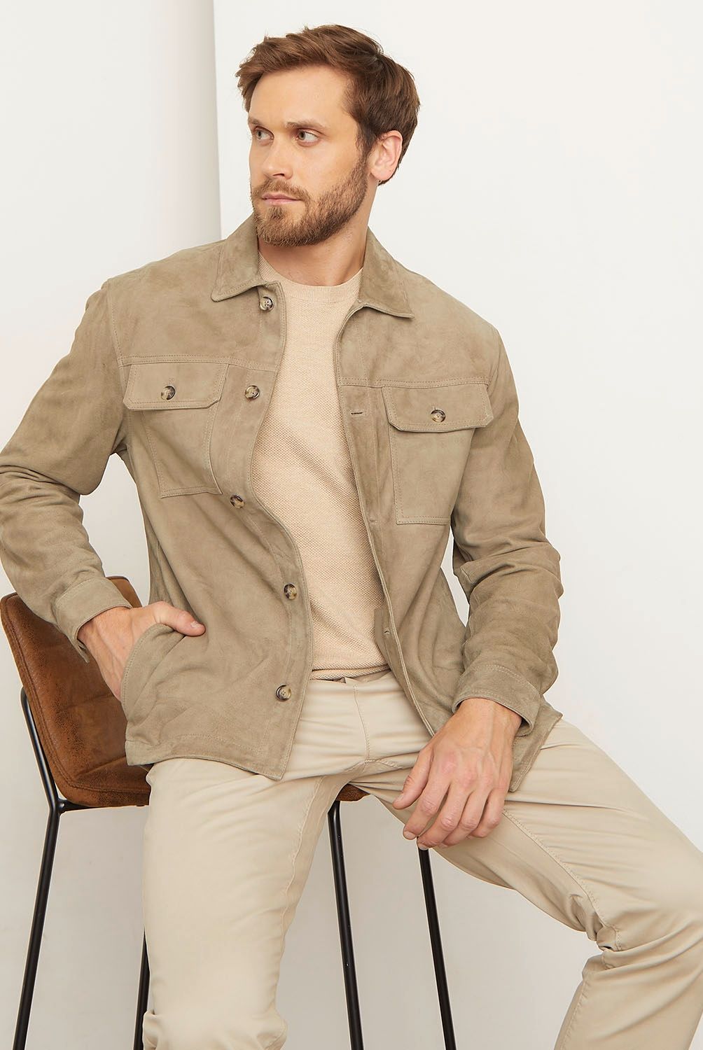 BASEMENT - Chaqueta De Cuero Hombre Basement