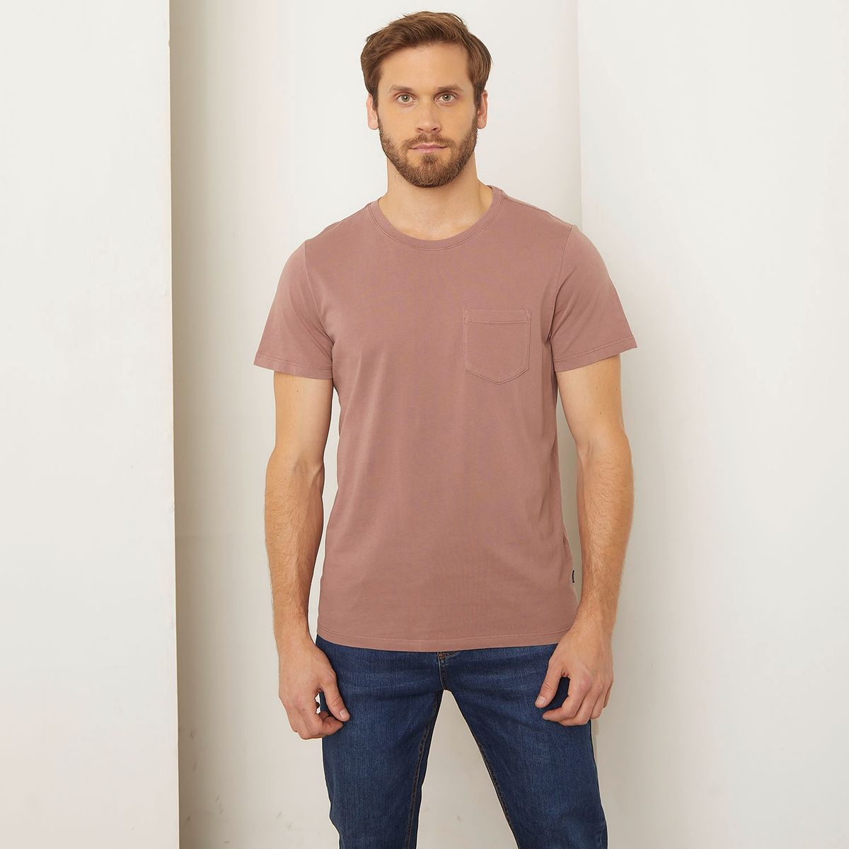 BASEMENT - Polera Manga Corta Cuello Redondo Algodón Hombre Basement