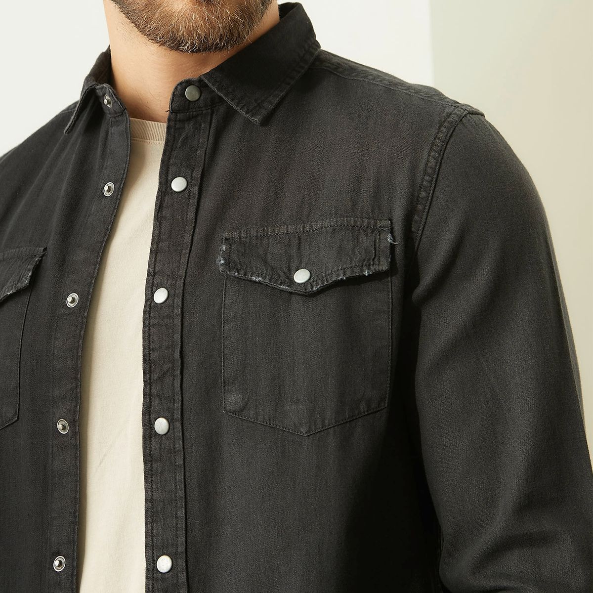 BASEMENT - Camisa Casual Hombre Basement