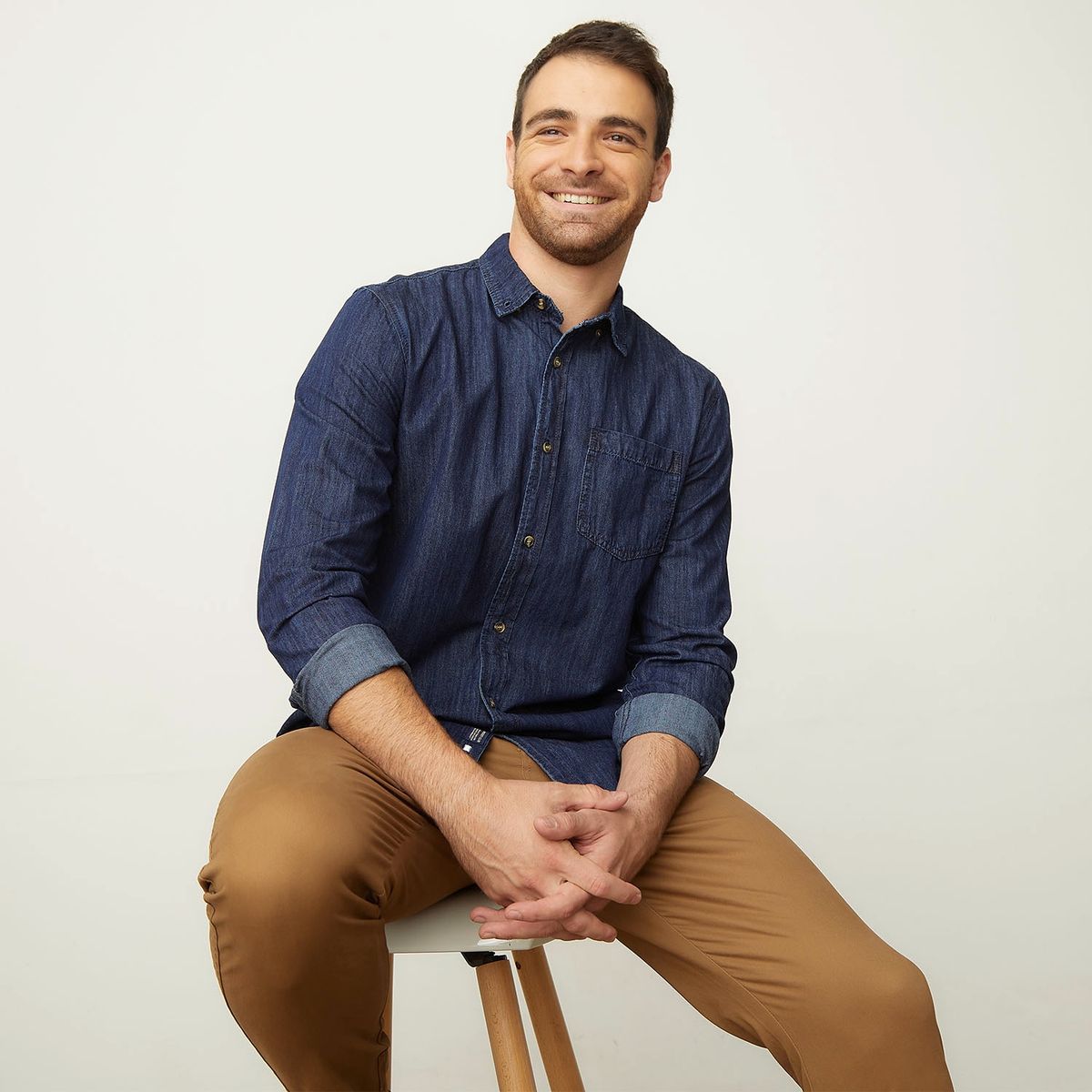 UNIVERSITY CLUB - Camisa Casual Manga Larga Algodón Hombre University Club