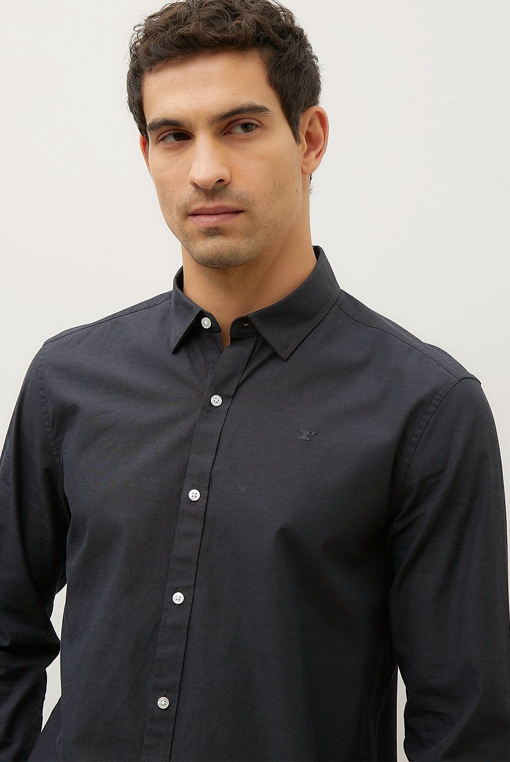 WOLF&HANK - Camisa Casual Hombre Wolf&Hank Slim Fit Algodón Liso