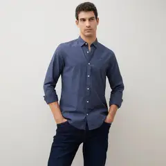 WOLF&HANK - Camisa Manga Larga Algodón Slim Fit Hombre