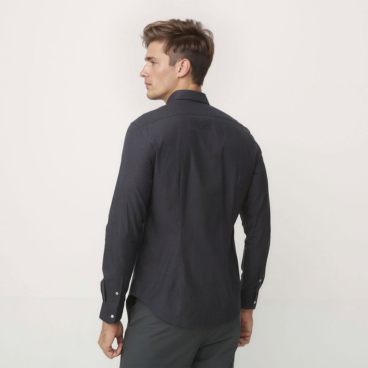 WOLF&HANK - Camisa Manga Larga Algodón Slim Fit Hombre Wolf&Hank