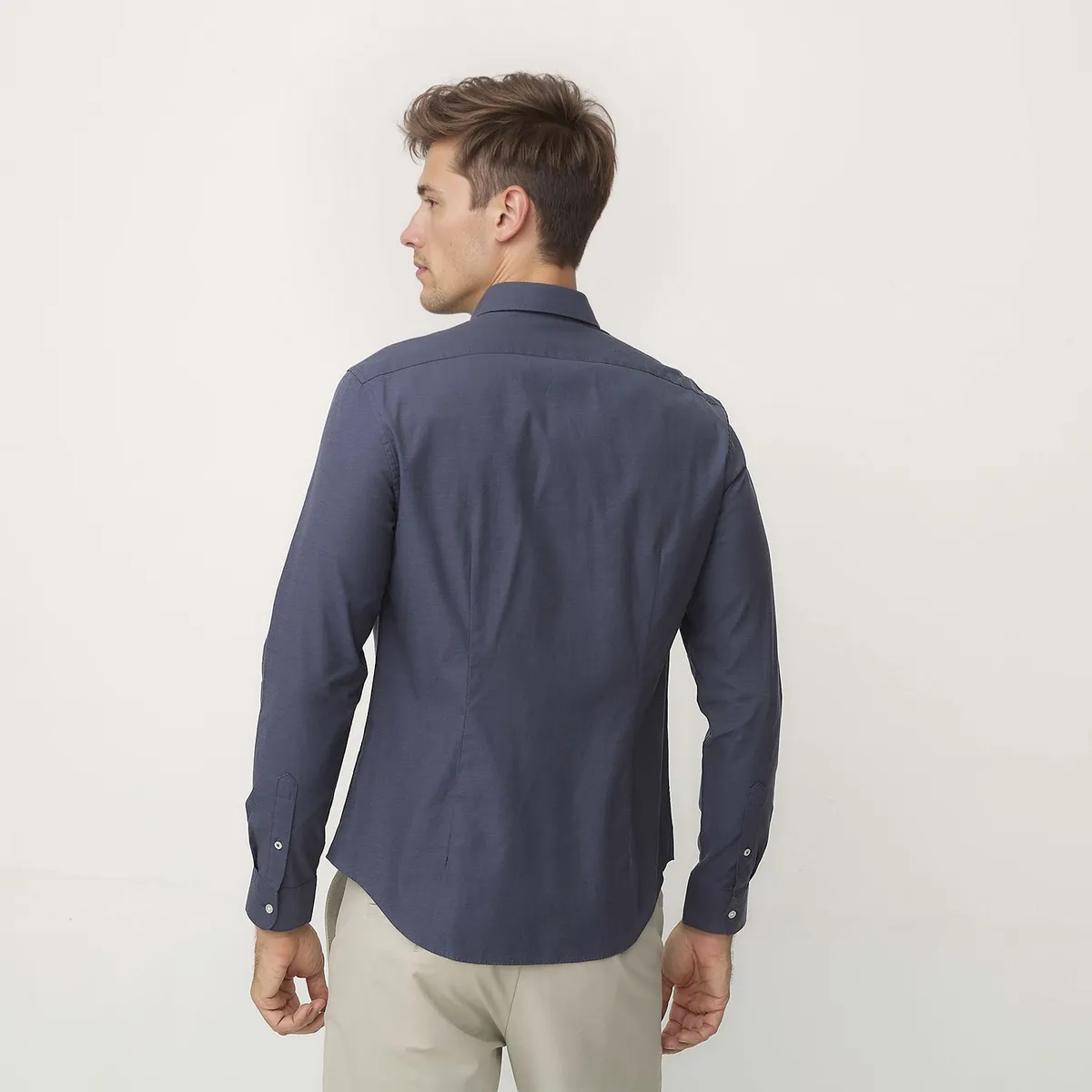 WOLF&HANK - Camisa Manga Larga Algodón Slim Fit Hombre Wolf&Hank