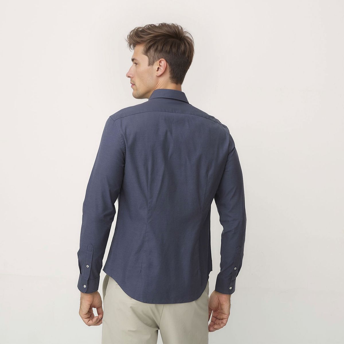 WOLF&HANK - Camisa Manga Larga Algodón Slim Fit Hombre Wolf&Hank