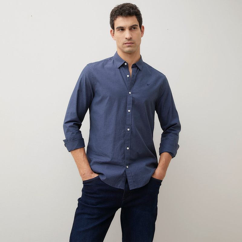 WOLF&HANK - Camisa Manga Larga Algodón Slim Fit Hombre Wolf&Hank