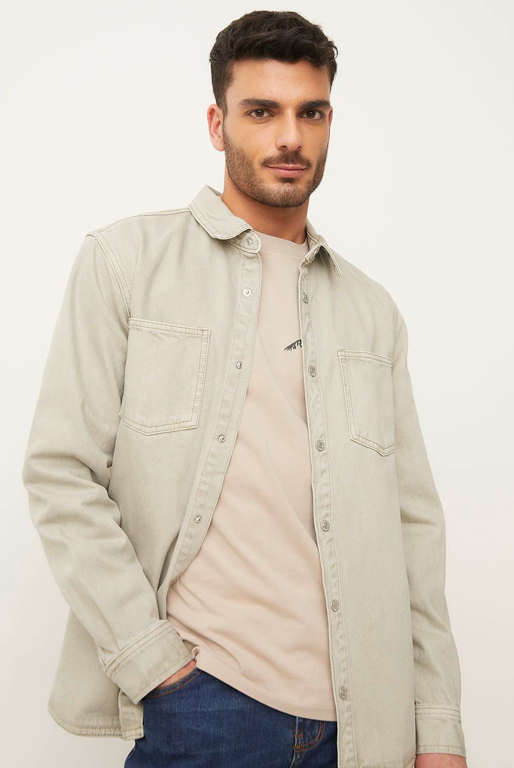 BASEMENT - Chaqueta Hombre Basement Algodón