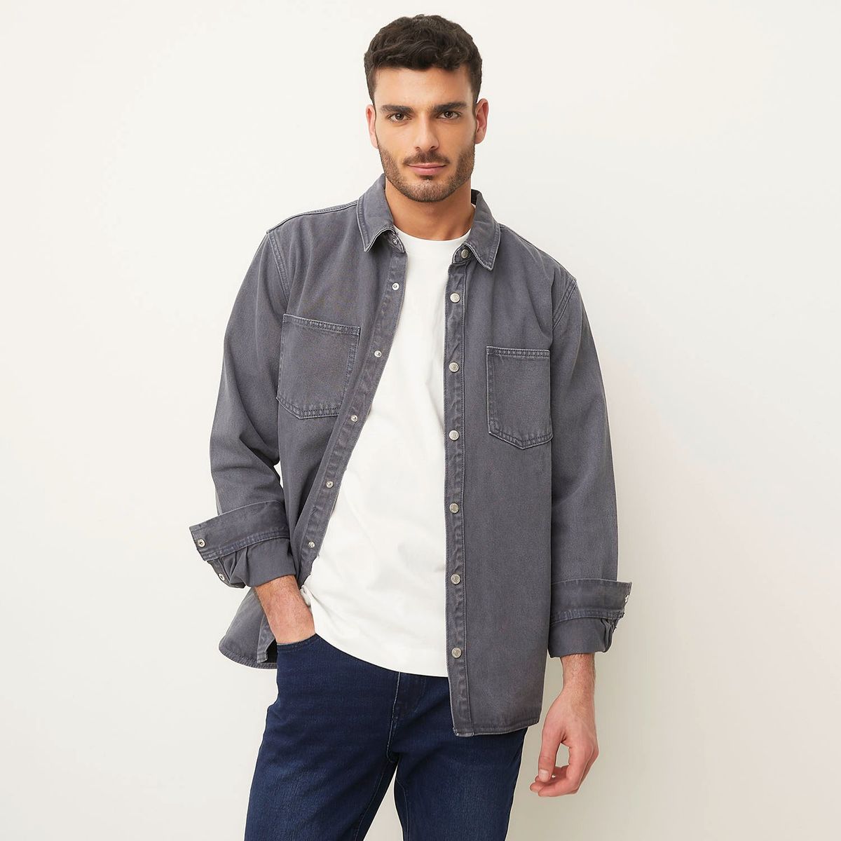 BASEMENT - Chaqueta Hombre Basement Algodón