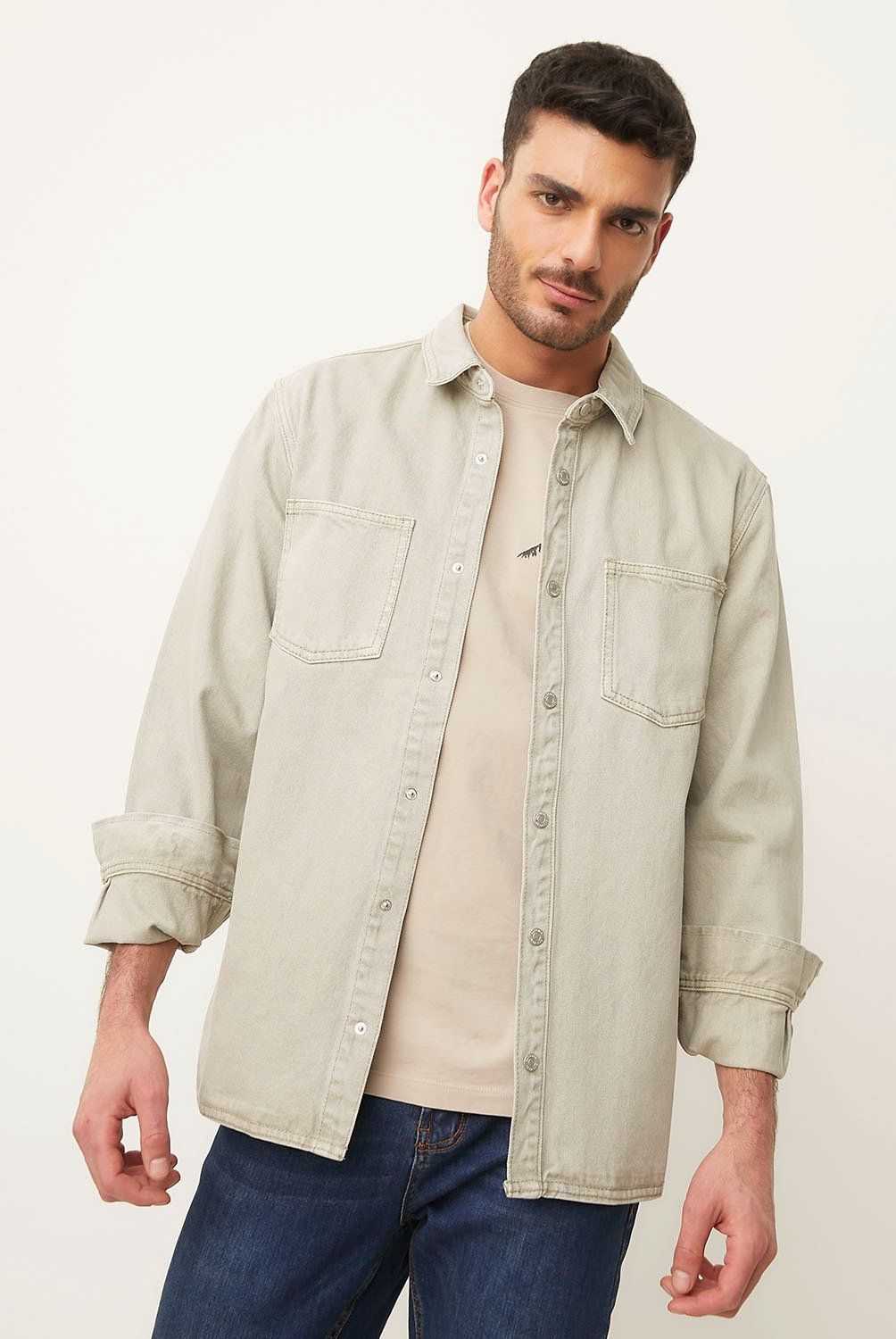 BASEMENT - Chaqueta Hombre Basement Algodón