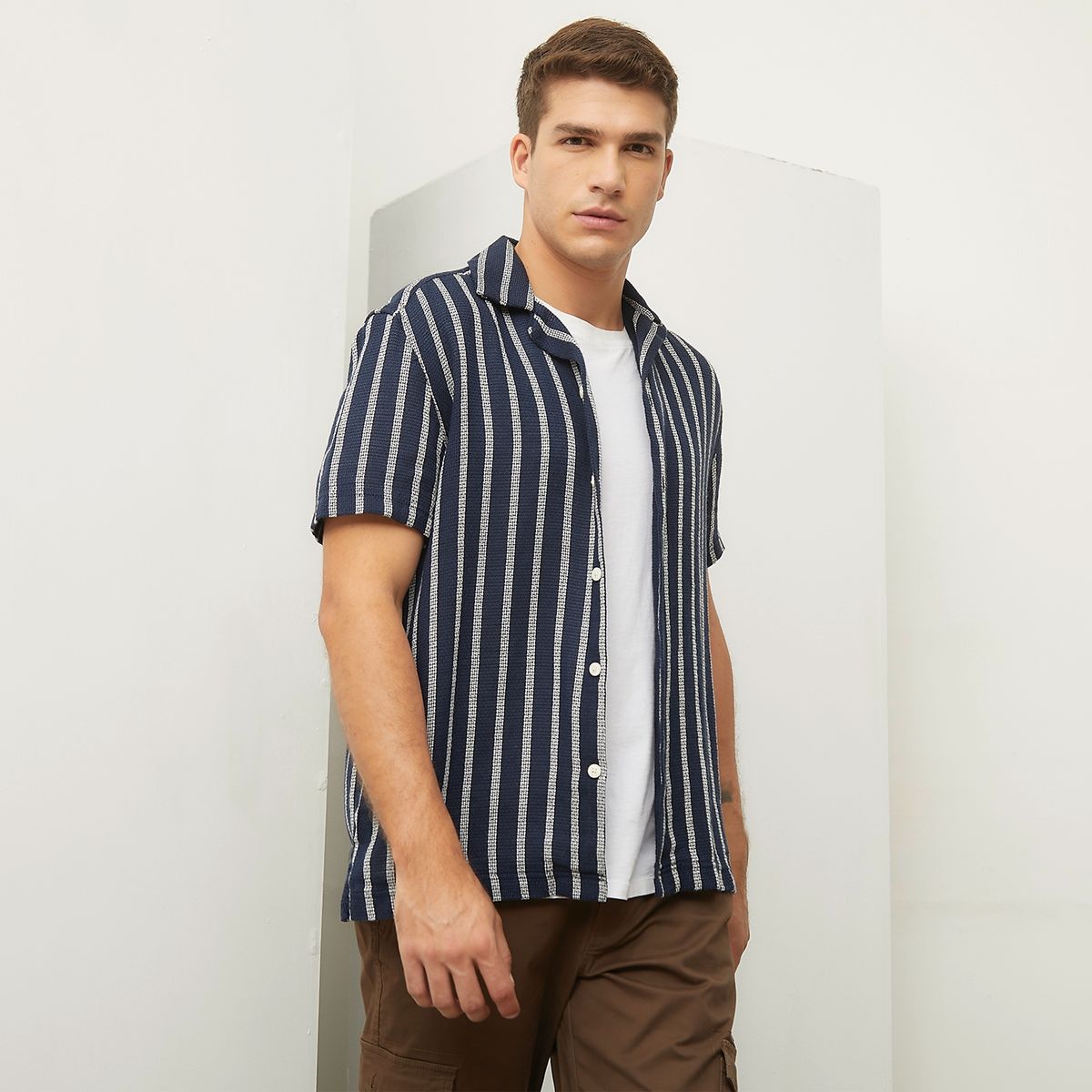 BASEMENT - Camisa Casual Hombre Basement