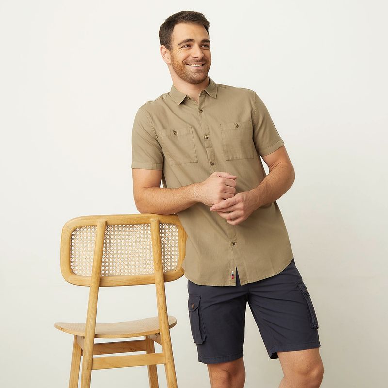 UNIVERSITY CLUB - Camisa Casual Manga Larga Algodón Hombre University Club