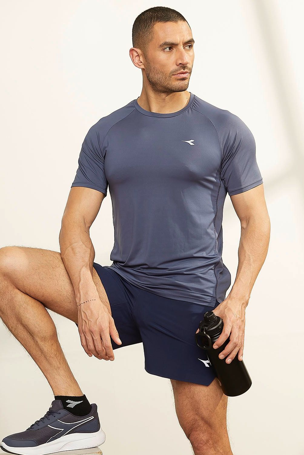 DIADORA - Polera Deportiva Manga Corta Hombre Diadora