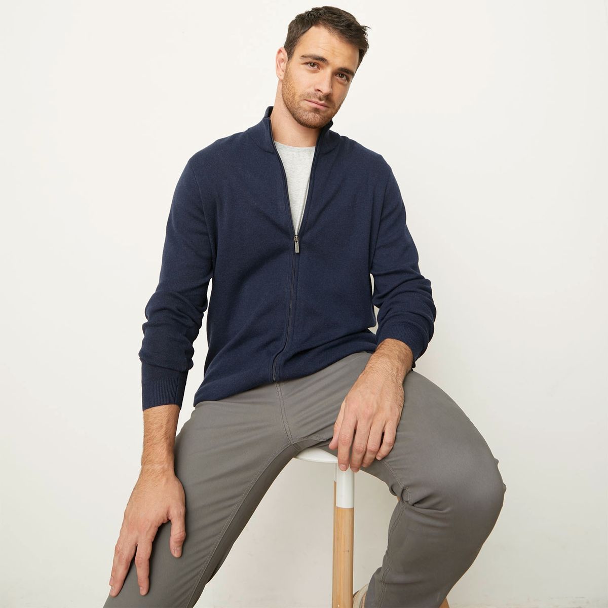 NEWPORT - Sweater Full Zipper Hombre Newport