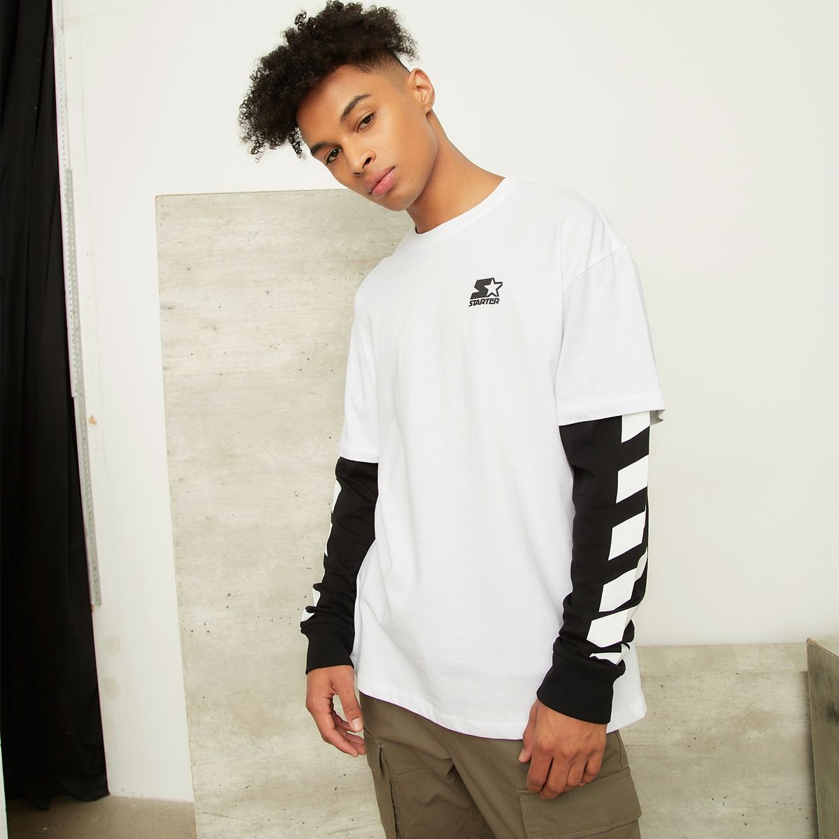 STARTER - Polera Manga Corta Regular Fit Hombre Stripe Starter