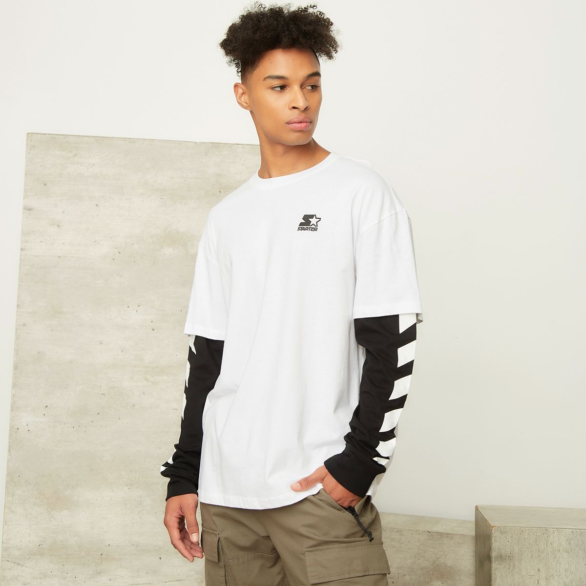 STARTER - Polera Manga Corta Regular Fit Hombre Stripe Starter