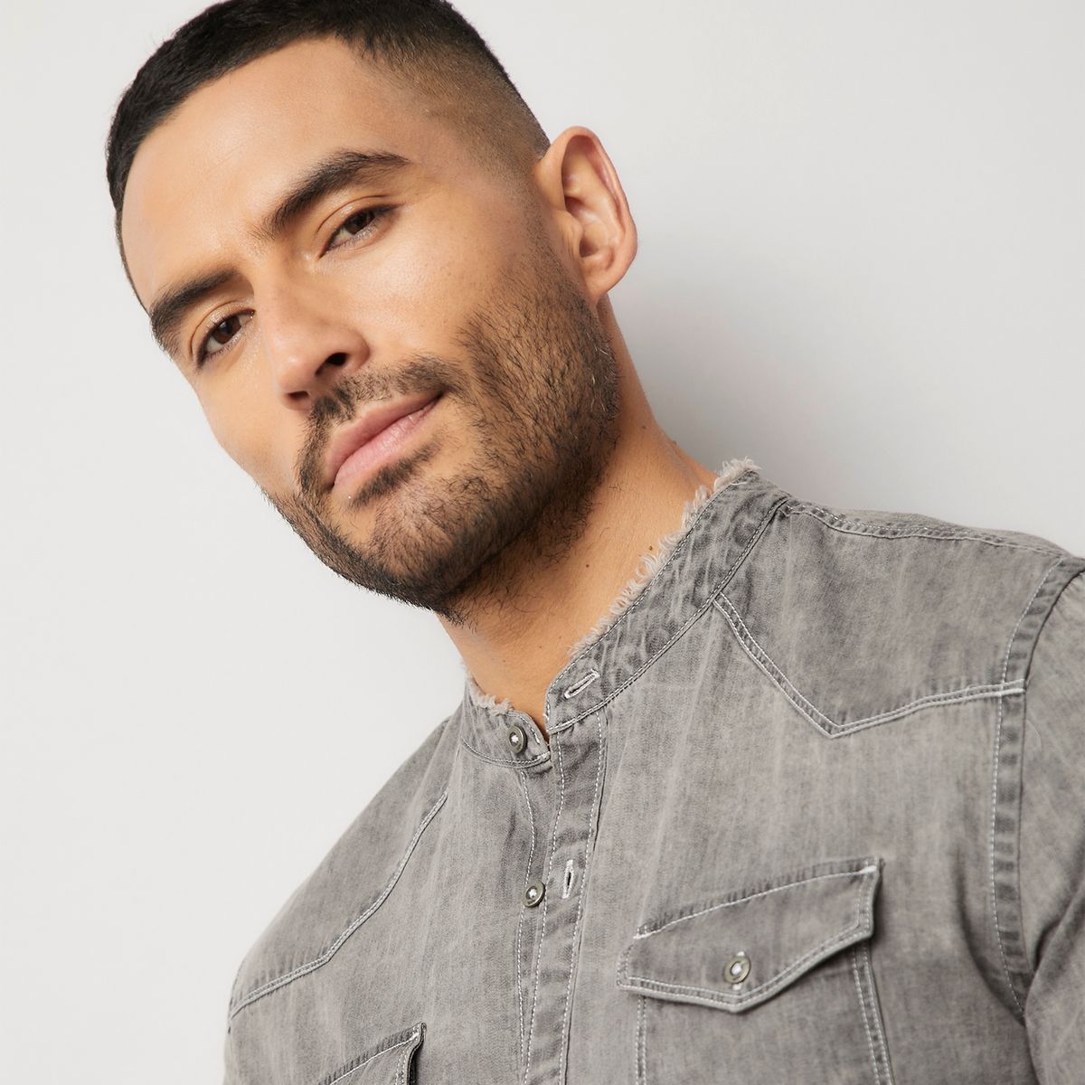 MOSSIMO - Camisa Casual Manga Larga Algodón Hombre Mossimo